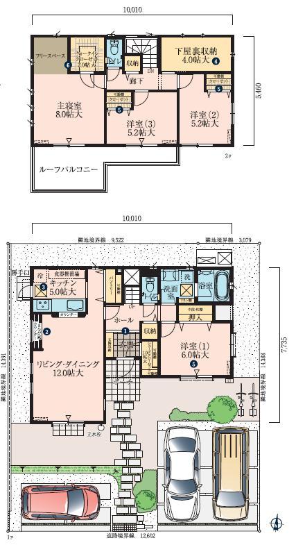Floor plan. (No.15), Price 33,986,000 yen, 4LDK, Land area 181.32 sq m , Building area 107.64 sq m