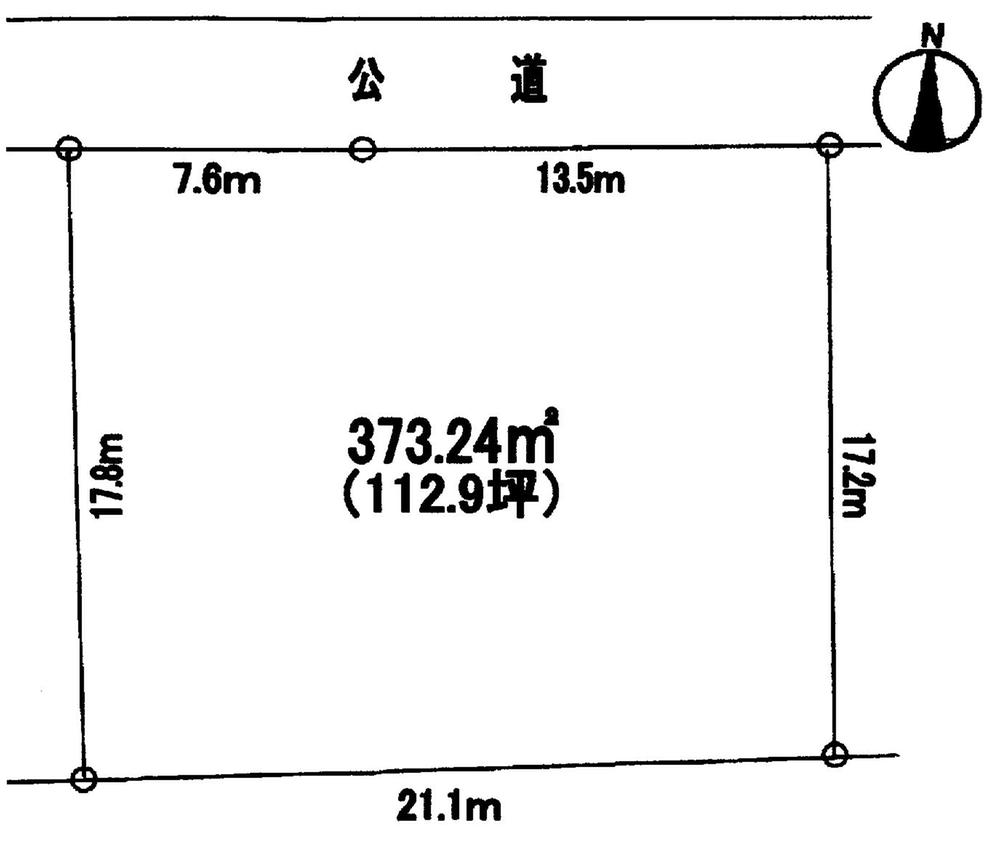Compartment figure. Land price 6.3 million yen, Land area 373.24 sq m