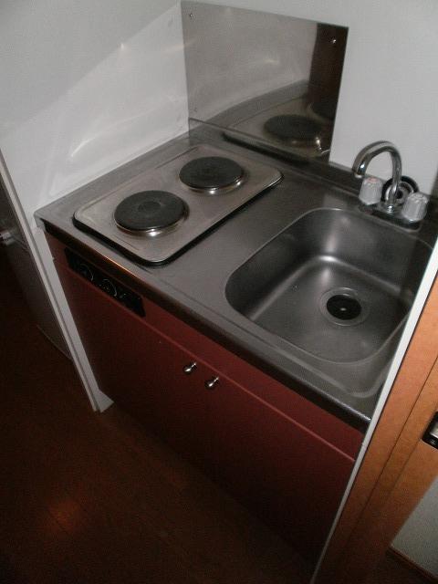 Kitchen. Challenge to self-catering in a two-burner stove