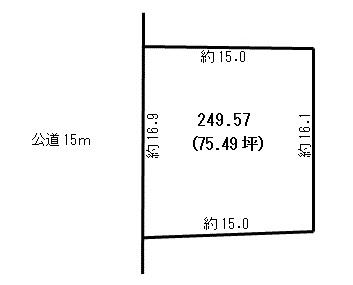 Compartment figure. Land price 9 million yen, Land area 249.57 sq m