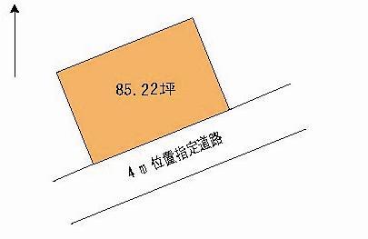 Compartment figure. Land price 8.3 million yen, Land area 281.75 sq m   ※  Driveway 4m Position designated road relevant