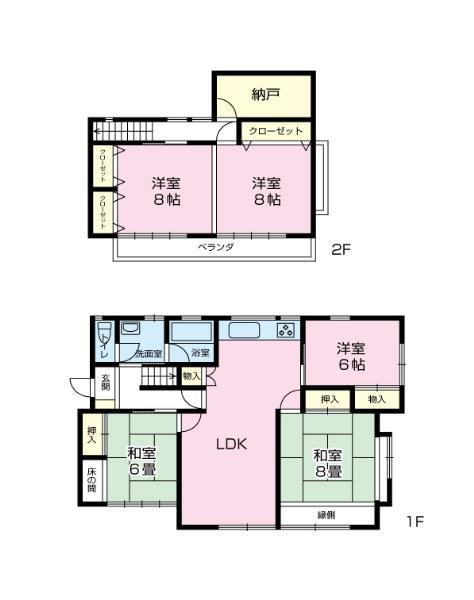 Floor plan. 16.8 million yen, 5LDK+S, Land area 230.78 sq m , Building area 137.78 sq m