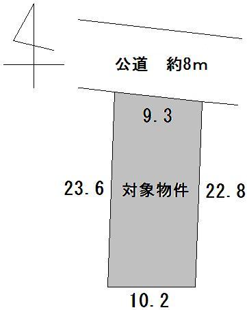 Compartment figure. Land price 9.8 million yen, Land area 238 sq m