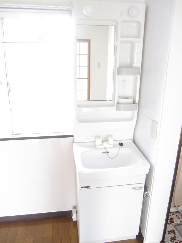 Washroom. Bathroom vanity With window
