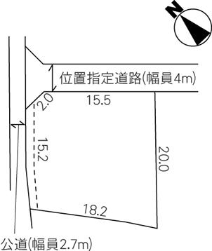 Compartment figure. Land price 14,550,000 yen, Land area 331 sq m