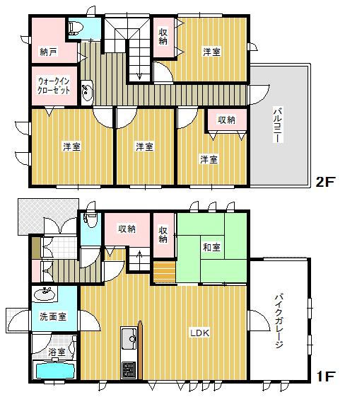 Floor plan. 24 million yen, 5LDK, Land area 247.93 sq m , Building area 132 sq m