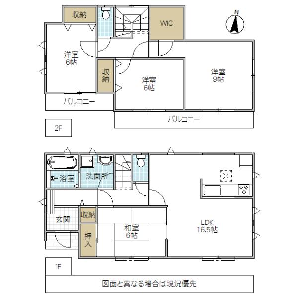 Floor plan. 22,800,000 yen, 4LDK, Land area 153.16 sq m , Building area 105.98 sq m
