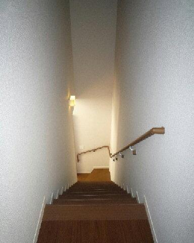 Other introspection. Stairs of peace of mind with a handrail