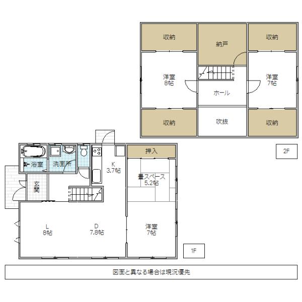 Floor plan. 27.5 million yen, 3LDK, Land area 331.8 sq m , Building area 130 sq m