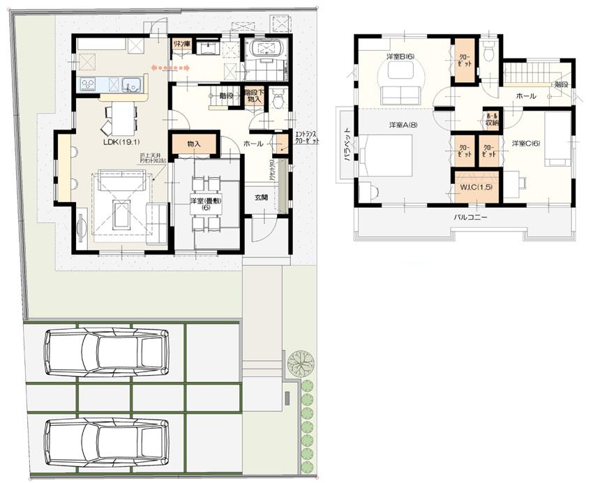 Floor plan. (1 Building), Price 28.8 million yen, 3LDK, Land area 199.32 sq m , Building area 116.13 sq m