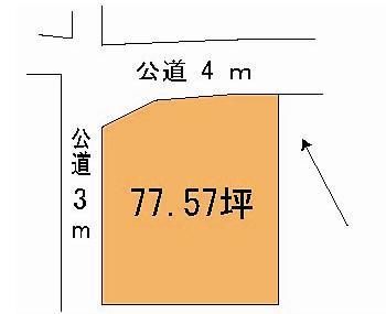 Compartment figure. Land price 6.2 million yen, Land area 256.43 sq m