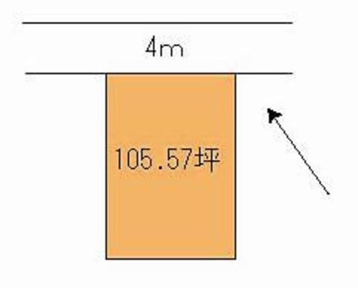 Compartment figure. Land price 9.8 million yen, Land area 349 sq m