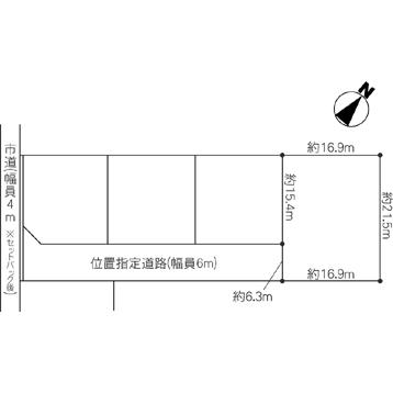 Compartment figure. Land price 12.8 million yen, Land area 368.57 sq m