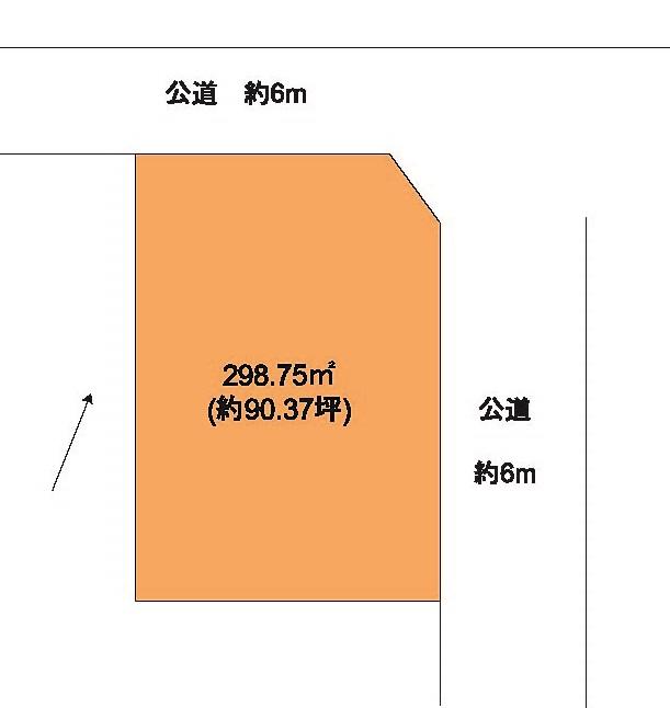Compartment figure. Land price 13.5 million yen, Land area 298 sq m