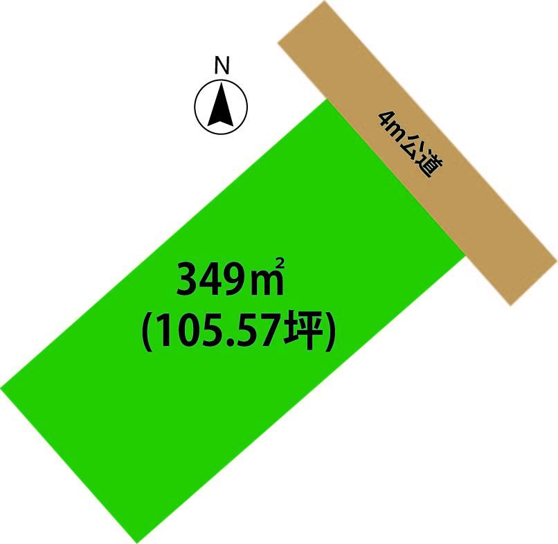 Compartment figure. Land price 9.8 million yen, Land area 349 sq m