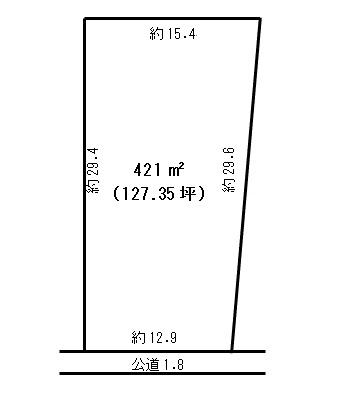 Compartment figure. Land price 8.6 million yen, Land area 421 sq m