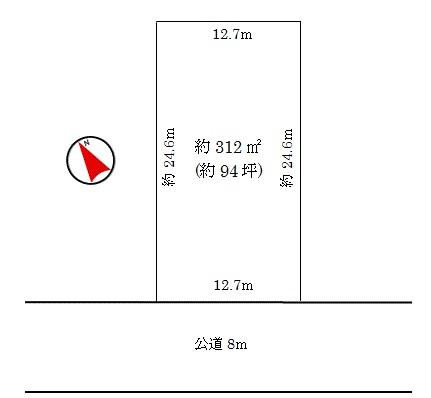 Compartment figure. Land price 10 million yen, Land area 312.35 sq m