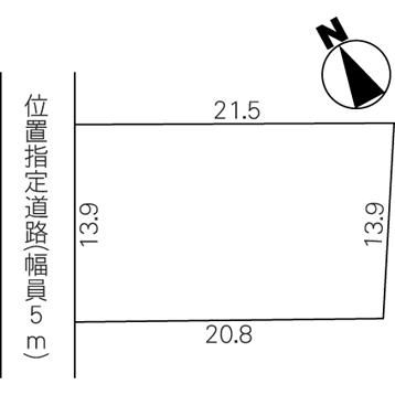 Compartment figure. Land price 9.5 million yen, Land area 296 sq m