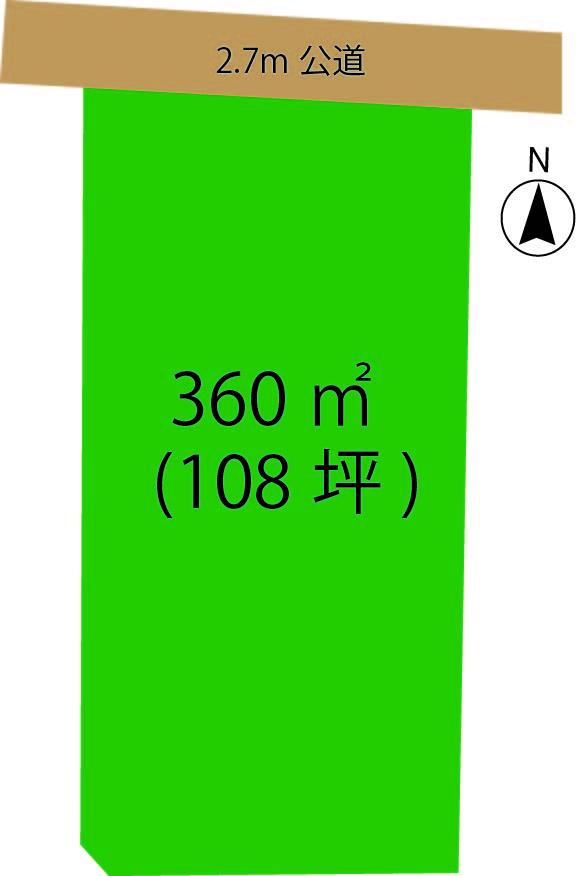 Compartment figure. Land price 5.5 million yen, Land area 360 sq m