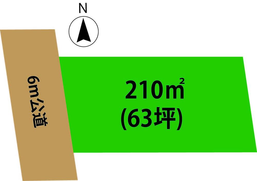 Compartment figure. Land price 9.45 million yen, Land area 210 sq m
