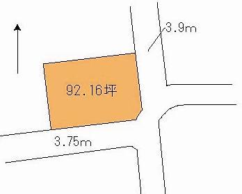 Compartment figure. Land price 8.3 million yen, Land area 304.6 sq m setback Yes