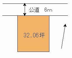 Compartment figure. Land price 3.2 million yen, Land area 106 sq m
