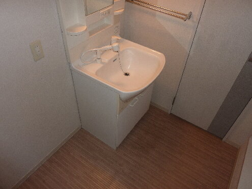 Washroom. Wash basin with shampoo dresser