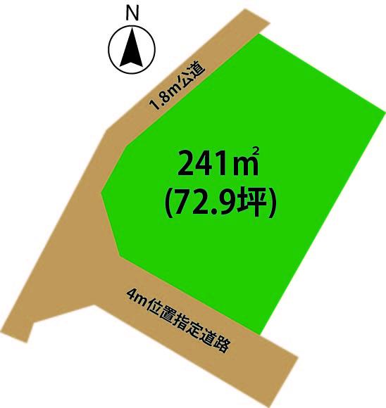 Compartment figure. Land price 4 million yen, Land area 241 sq m