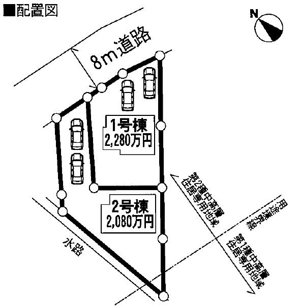 Compartment figure. 22,800,000 yen, 4LDK, Land area 200 sq m , Building area 95.98 sq m