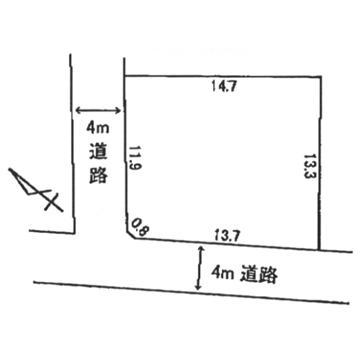 Compartment figure. Land price 3.9 million yen, Land area 244 sq m