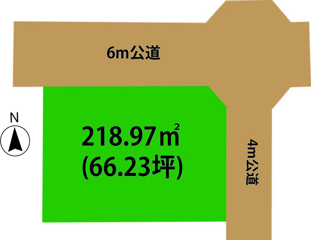 Compartment figure. Land price 3.2 million yen, Land area 218.97 sq m