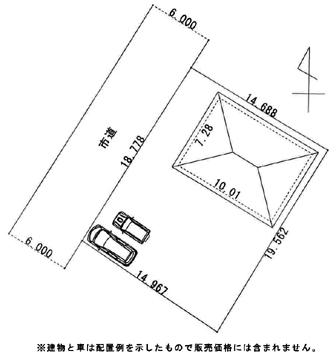 Compartment figure. Land price 8.3 million yen, Land area 284.08 sq m