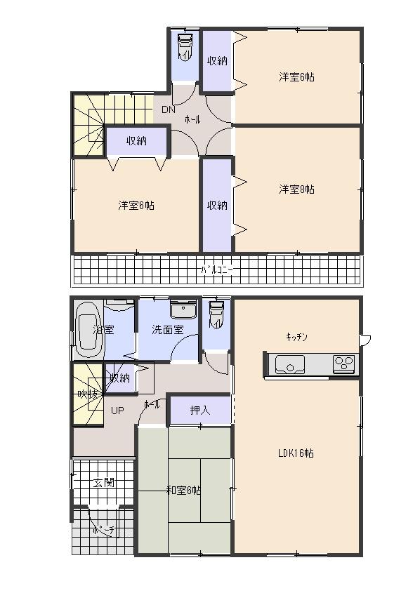 Floor plan. (Building 2), Price 19.3 million yen, 4LDK, Land area 235.54 sq m , Building area 104.33 sq m