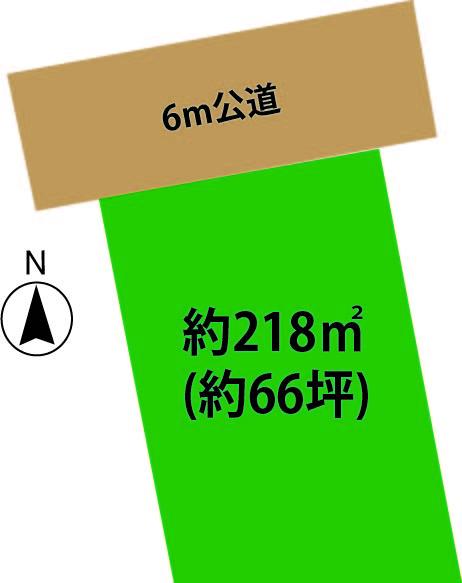 Compartment figure. Land price 9.6 million yen, Land area 218 sq m