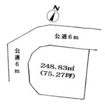 Compartment figure. Land price 6 million yen, Land area 248.83 sq m