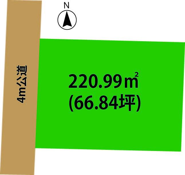 Compartment figure. Land price 3.2 million yen, Land area 220.99 sq m