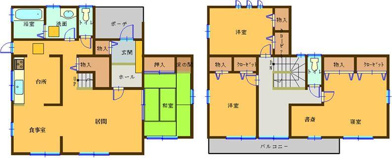 Floor plan. 19 million yen, 4LDK, Land area 210.86 sq m , Building area 127.17 sq m