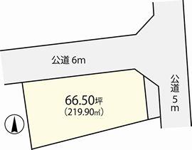 Compartment figure. Land price 6 million yen, Land area 219.9 sq m