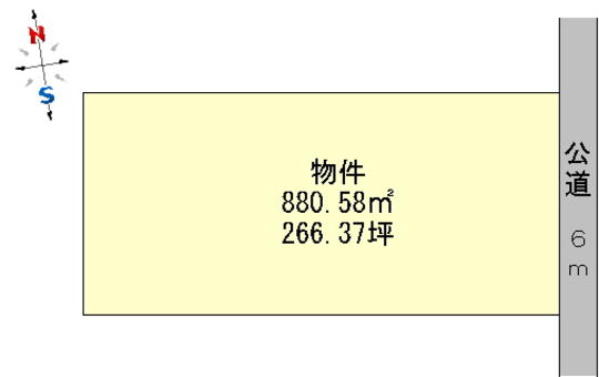Compartment figure. Land price 4 million yen, Land area 880.58 sq m