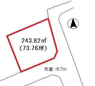 Compartment figure. Land price 4.5 million yen, Land area 243.82 sq m