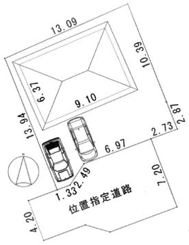 Compartment figure. Land price 3 million yen, Land area 171.61 sq m