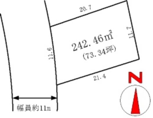 Compartment figure. Land price 7.8 million yen, Land area 242.46 sq m