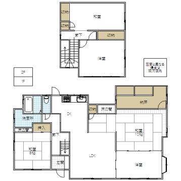 Floor plan. 5.8 million yen, 6LDK, Land area 690.72 sq m , Building area 161.18 sq m