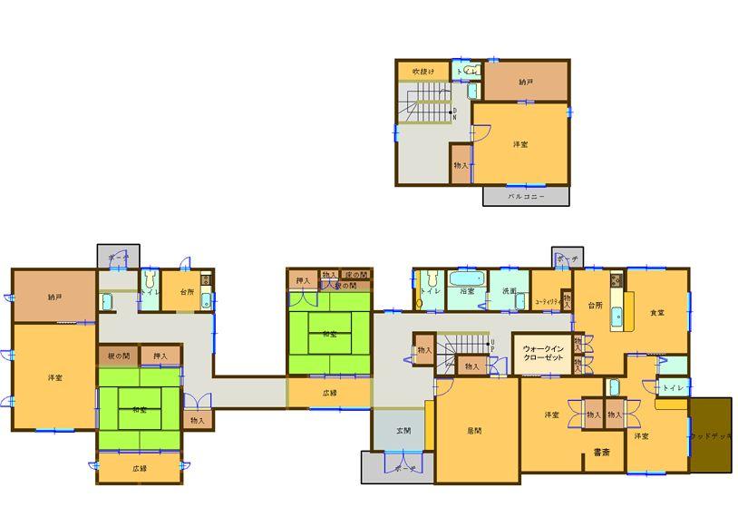 Floor plan. 42 million yen, 7DK, Land area 557.98 sq m , Building area 248.62 sq m