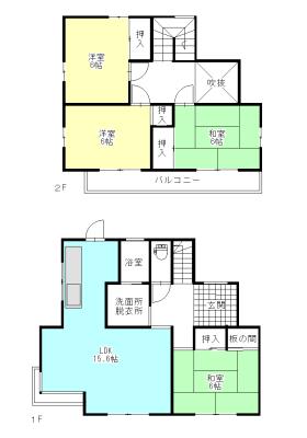 Floor plan. 12.8 million yen, 4LDK, Land area 216.29 sq m , Building area 96.88 sq m