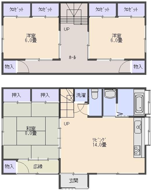 Floor plan. 7,980,000 yen, 3LDK, Land area 239.73 sq m , Building area 92.55 sq m