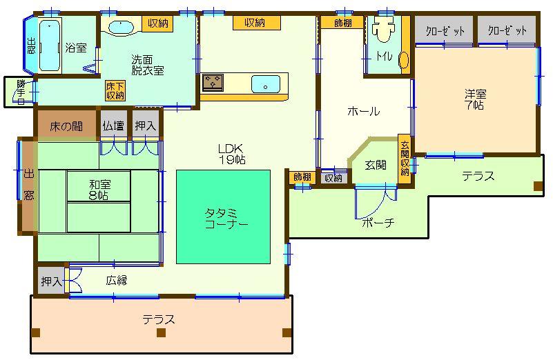 Floor plan. 19,800,000 yen, 2LDK, Land area 980 sq m , Building area 92.74 sq m