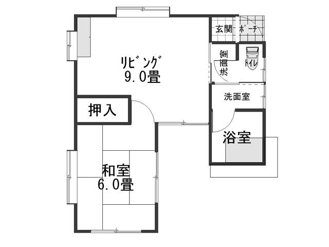 Floor plan. 4.9 million yen, 1LDK, Land area 264.35 sq m , Building area 34.78 sq m