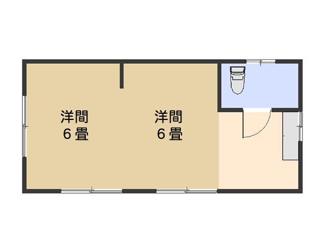 Floor plan. 2.3 million yen, 2DK, Land area 280.03 sq m , Building area 28.15 sq m