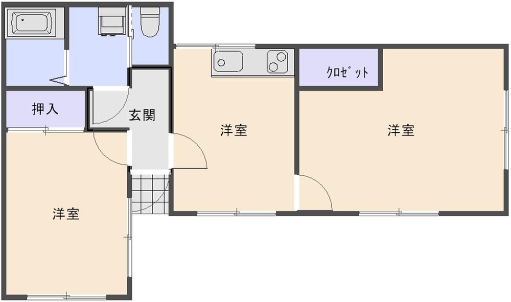 Floor plan. 6,980,000 yen, 2DK, Land area 252.64 sq m , Building area 47.23 sq m non-resident property new construction similar! ! This completely renovated
